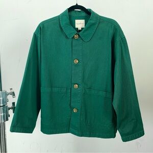 Unpublished new with tags forest green denim chore jacket size small